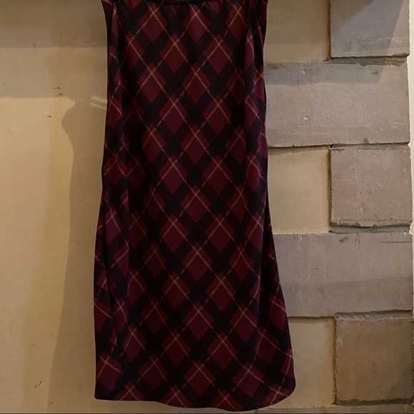 Plaid Midi Slip Skirt - Picture 7 of 12